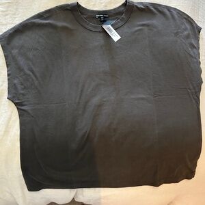 James Perse Heavy Luxe Jersey Cap Sleeve Tee/ NWT/ color Porcupine/ Size 3